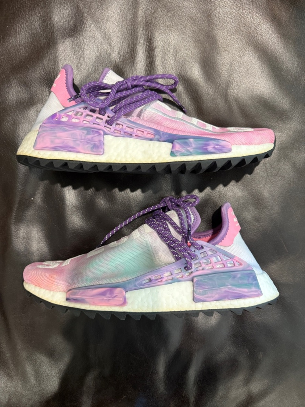 adidas Human Race NMD Pharrell Holi Festival Pink Glow AC7362 Size 8M OG All - Picture 2 of 11
